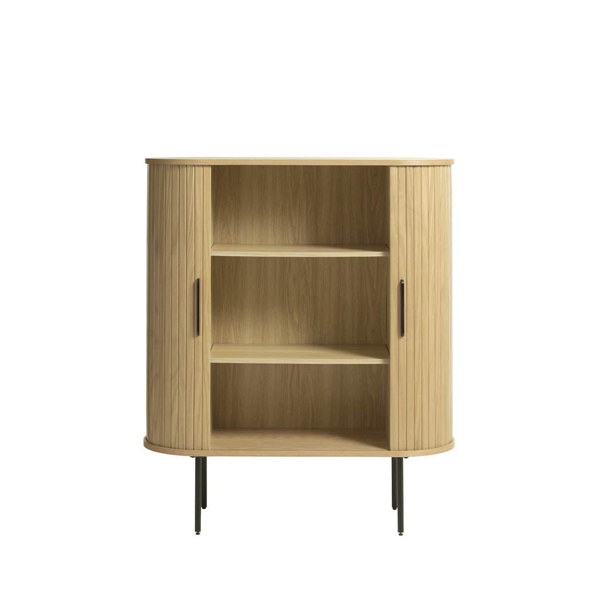Buffet haut 2 portes - Bois - ALBA bois foncé,naturel,noir, MAISON AUBERTIN