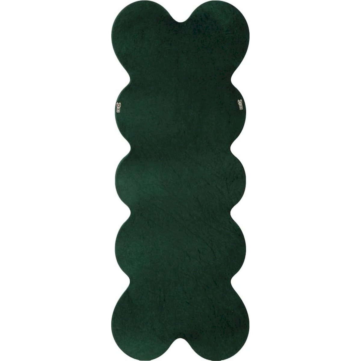 Miroir mural ondulé cadre en velours GLAM vert, RECOLLECTION