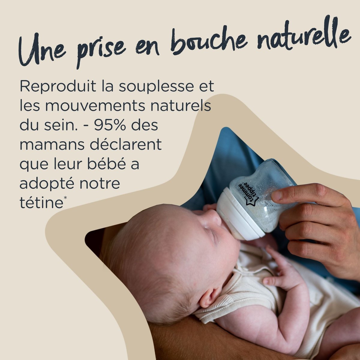 Lot de 2 tétines Closer to nature débit rapide gris, TOMMEE TIPPEE