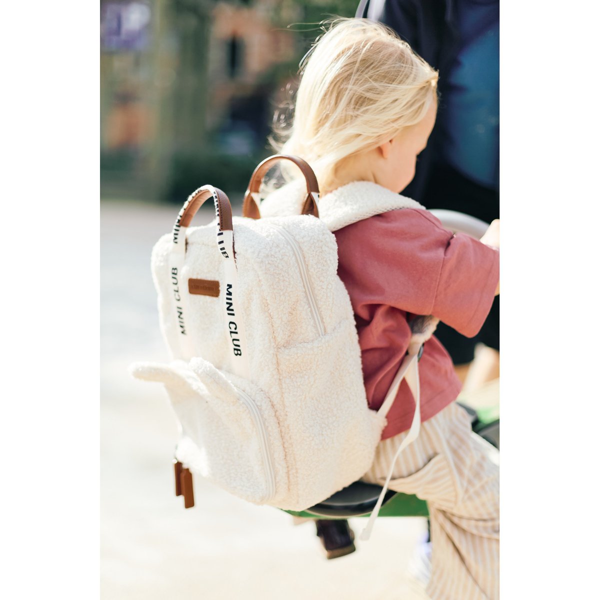 Sac à dos enfant mini club Signature blanc cassé, CHILDHOME