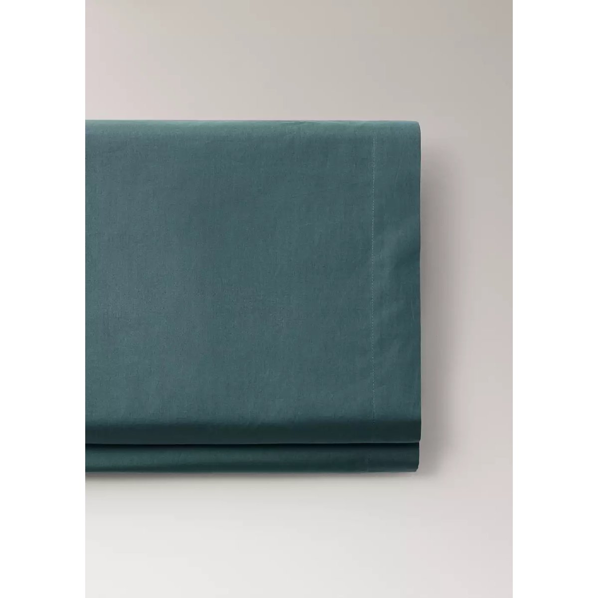 Drap plat percale de coton 200 fils lit 135/140 cm vert, MANGO HOME