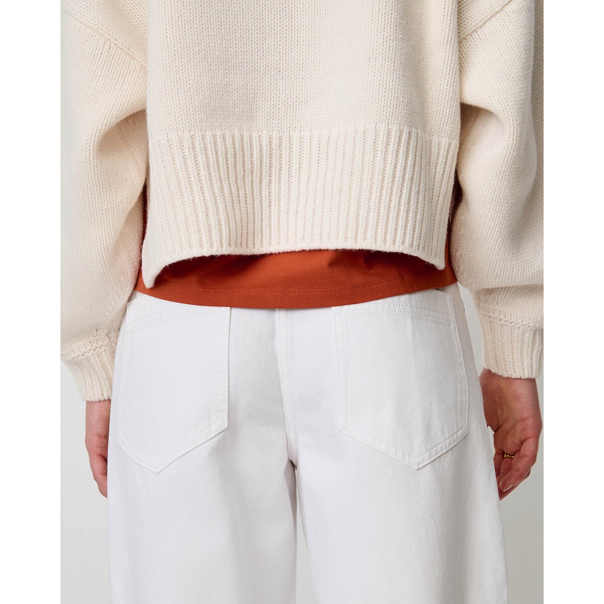 Pull en laine col rond, SPERO ecru, SESSUN
