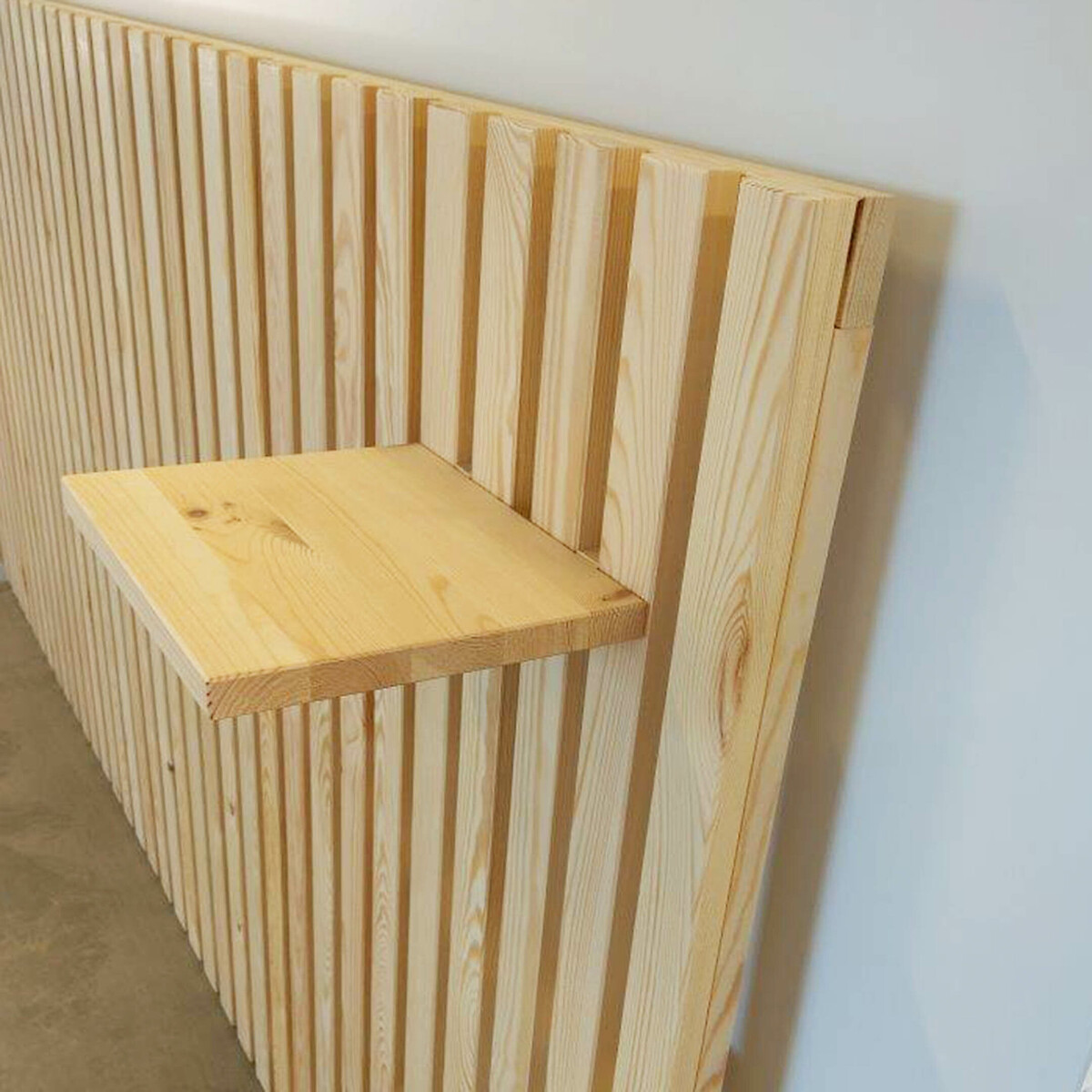 Tête de lit ESCALE avec 2 tables de nuit bois clair, EUROPE & NATURE 