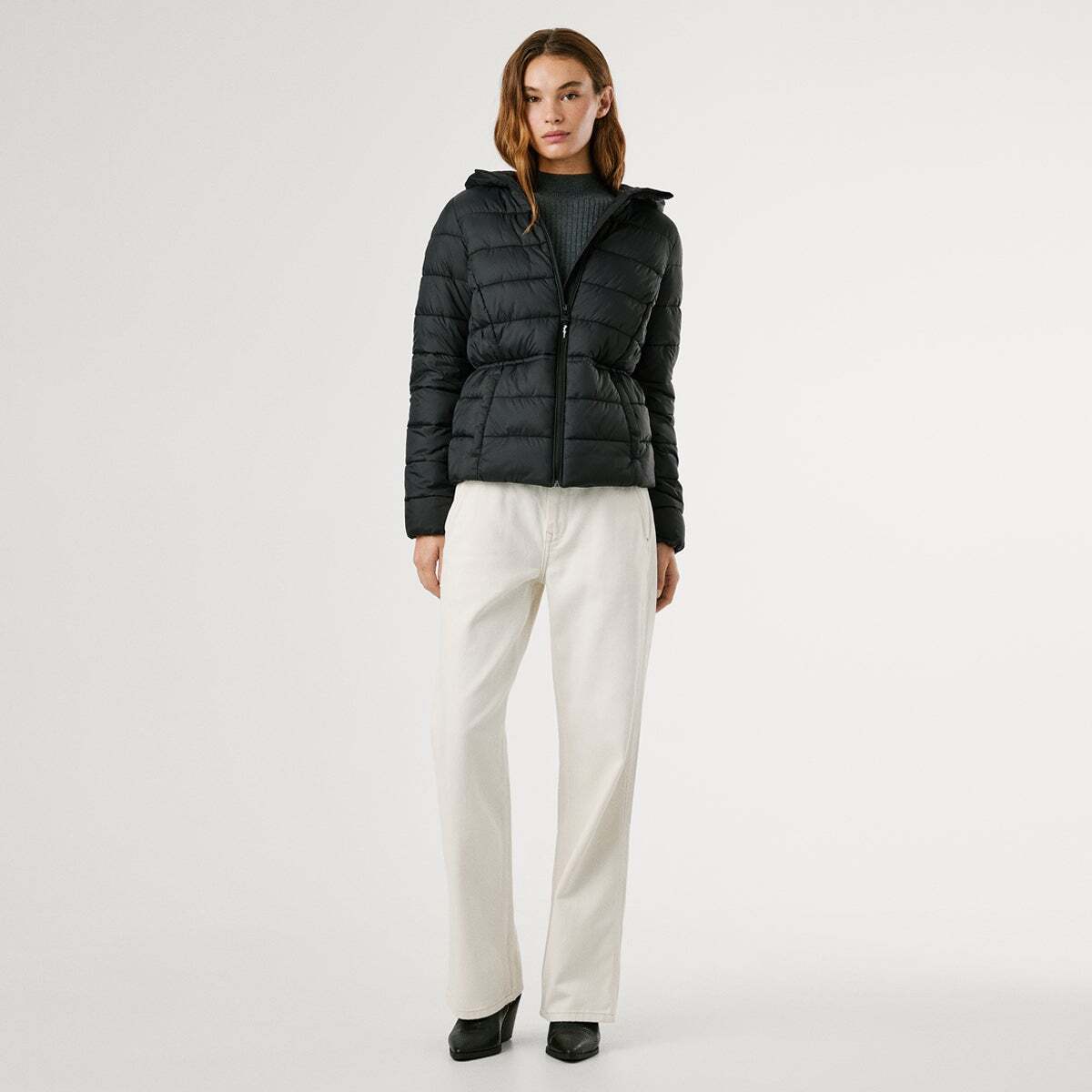 Doudoune Matelassée Avec Capuche noir, PEPE JEANS