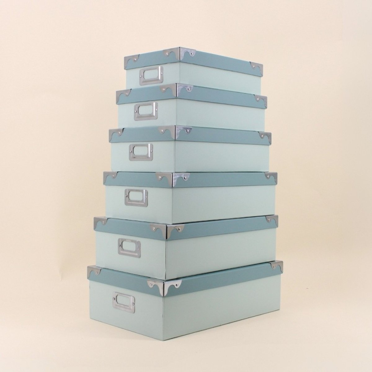Set de 6 boites de rangement vert, ORNAMI