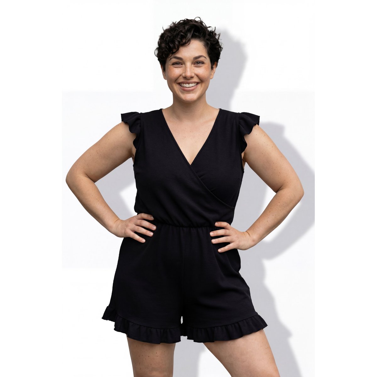 Robe de bain avec short noir, ULLA POPKEN