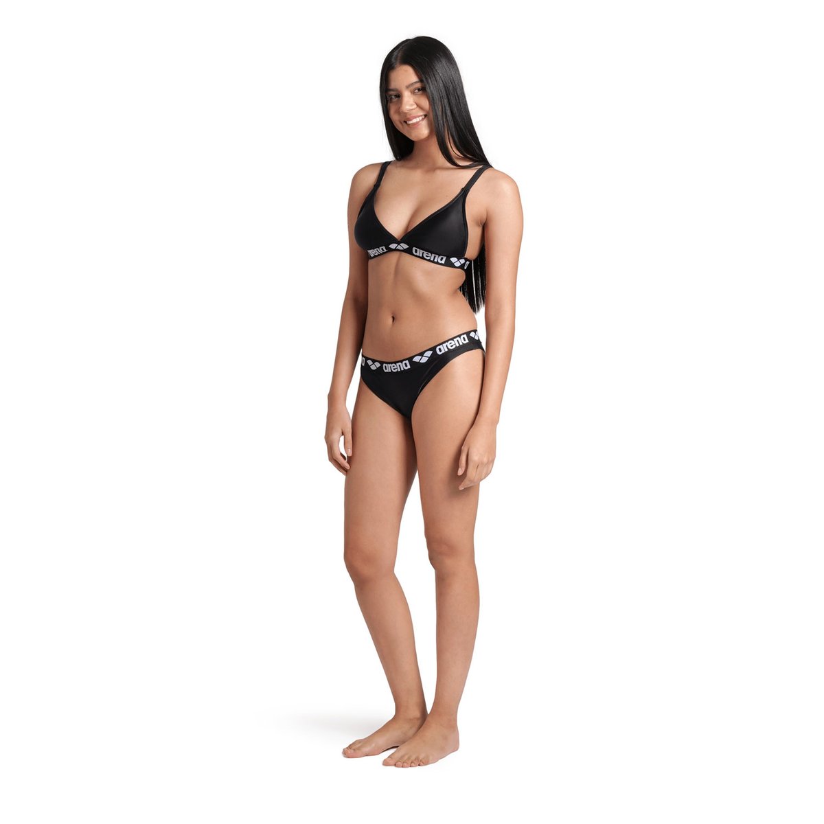 Maillot de bain 2 pièces triangle arena Elastic Solid pour femme black, ARENA