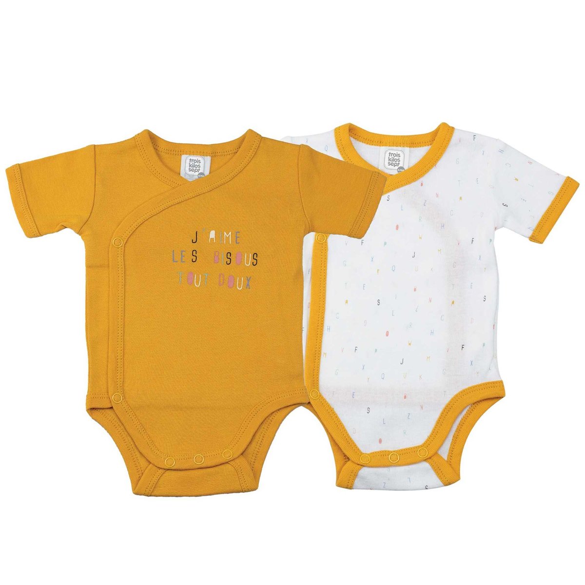 Lot de bodies jaune, TROIS KILOS SEPT