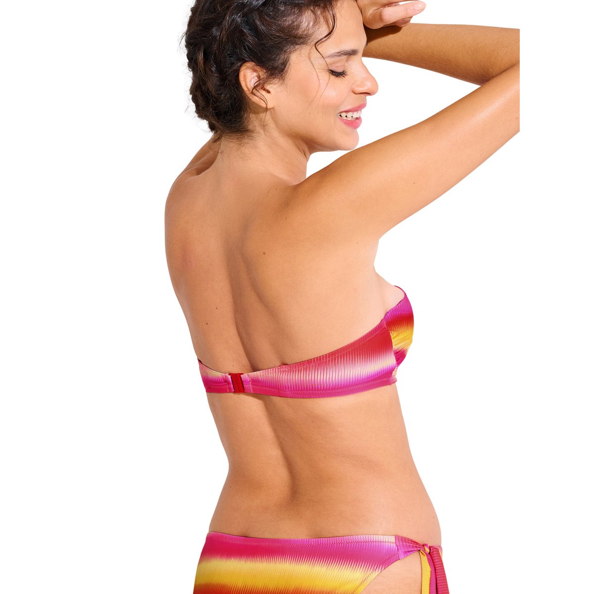Haut maillot de bain bandeau balconnet préformé OSAKA rose, LISCA