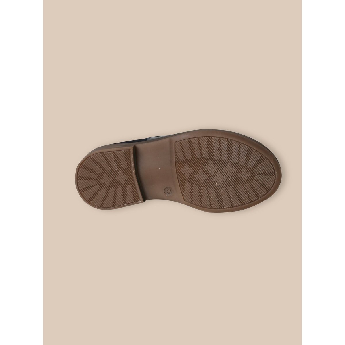 Boots tresse en cuir marine, CYRILLUS