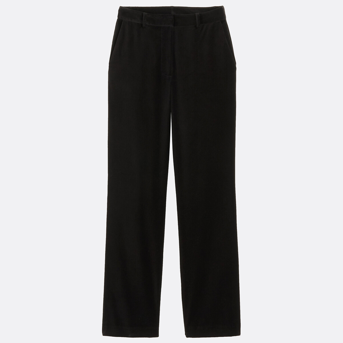 Pantalon droit, en velours lisse noir, LA REDOUTE COLLECTIONS