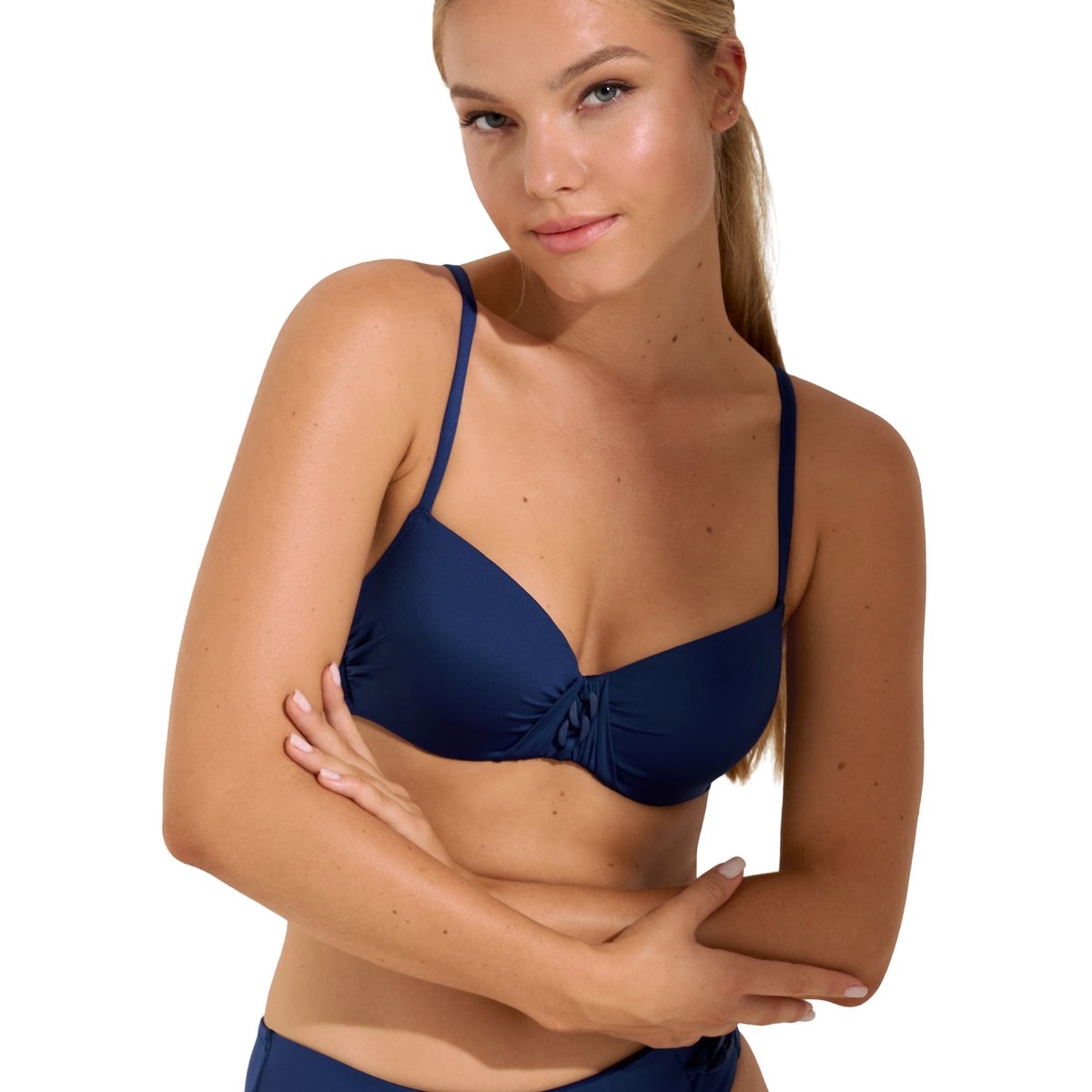 Haut maillot de bain préformé Palma bleu marine, LISCA