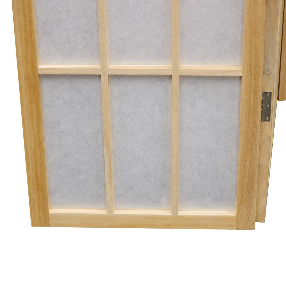 Paravent pliable en paulownia SANDAI blanc, ATMOSPHERA