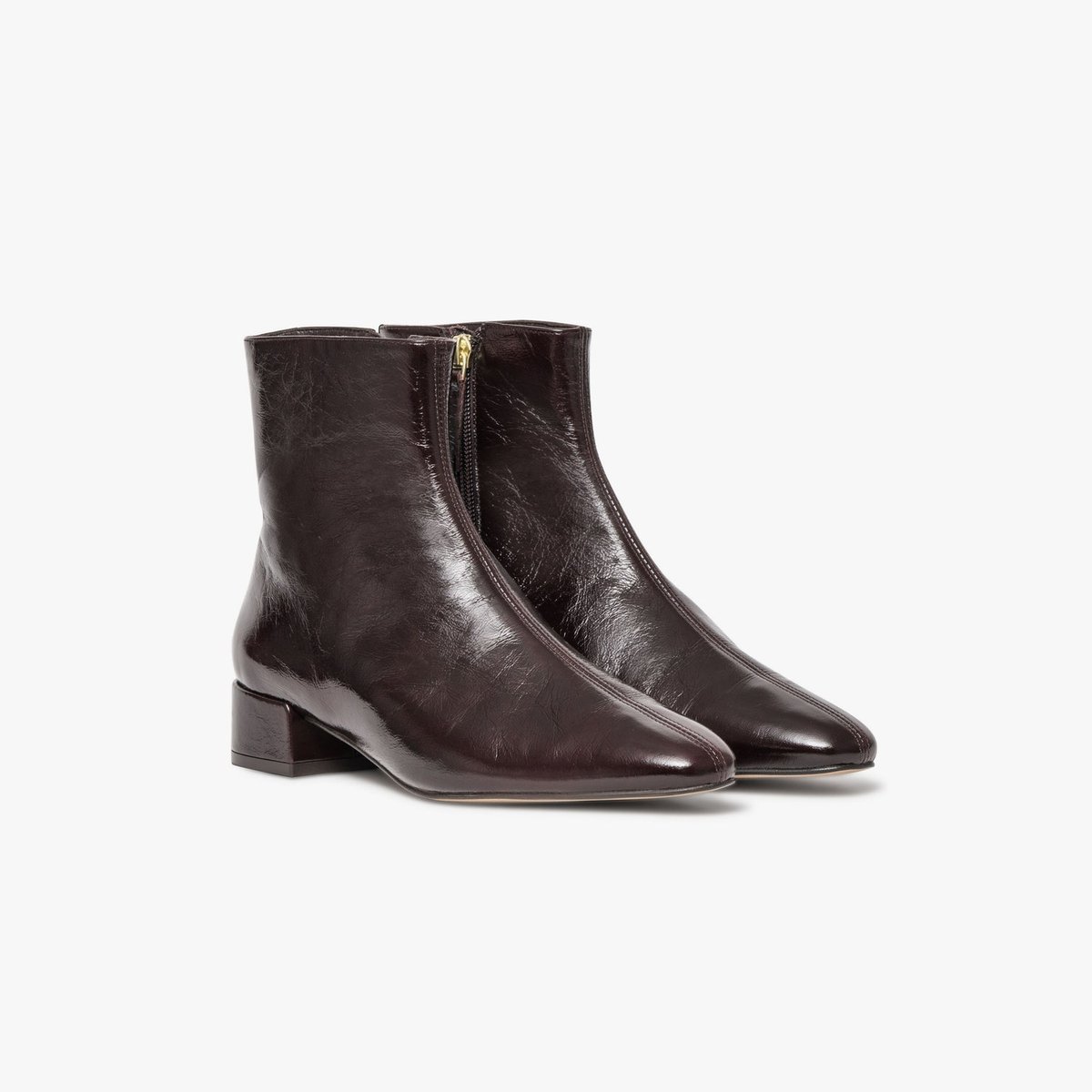 Boots À Talon en cuir MELLE marron marron fonce, BOCAGE