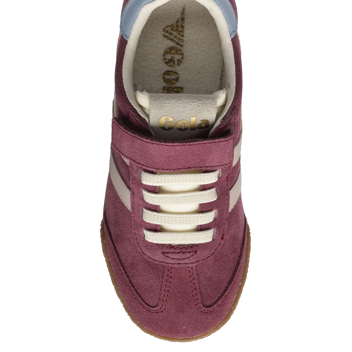 Zapatillas con cierre de velcro, de piel, ELAN STRAP cereza, GOLA