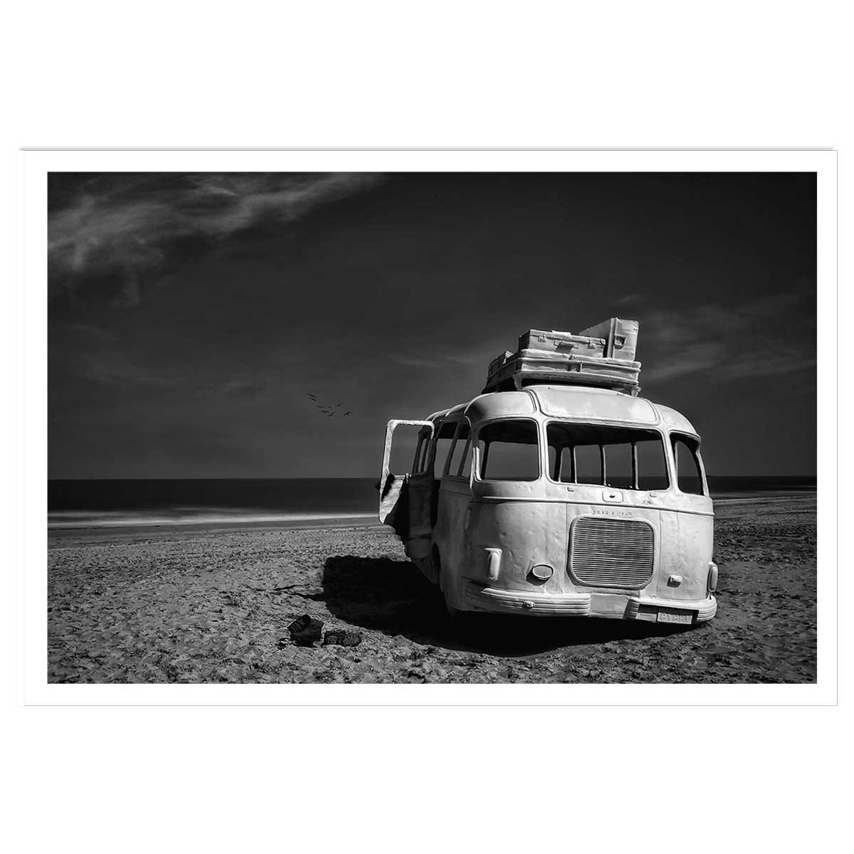 Affiche beached bus affiche seule, HEXOA