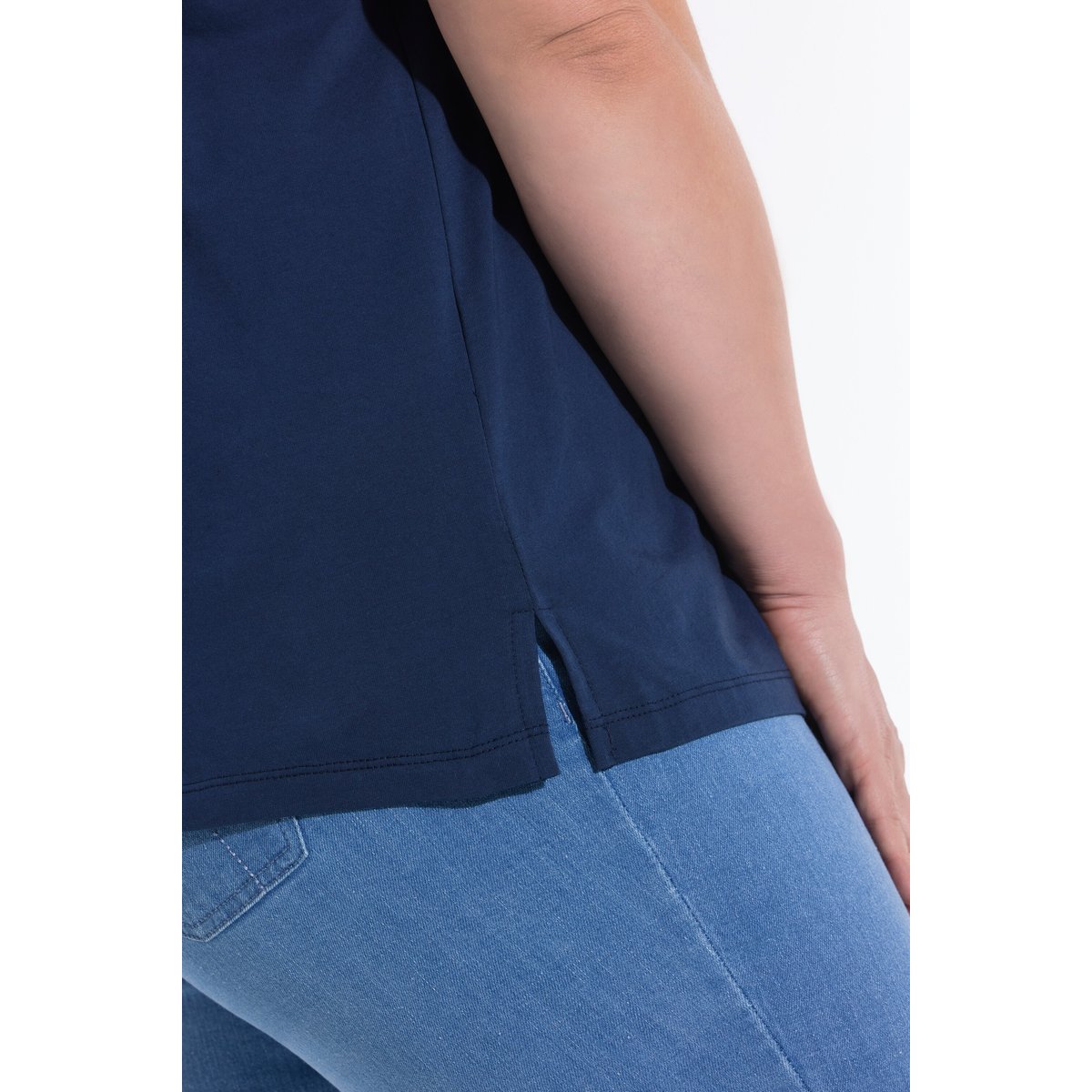 T-shirt en coton bio marine, ULLA POPKEN