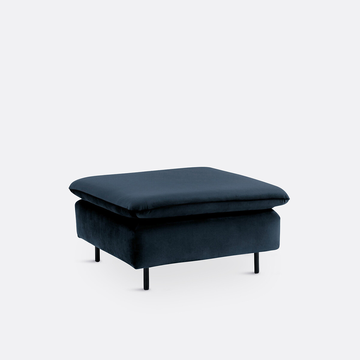 Pouf velours, Ivete bleu, LA REDOUTE INTERIEURS