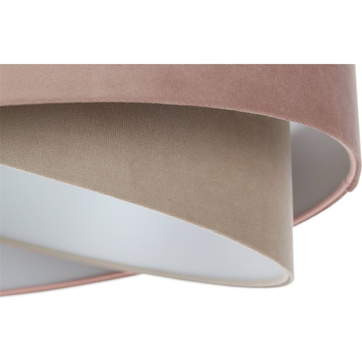 Suspension ronde en velours lumière douce Jasmin bebe gris clair avec velours rose poudré, BPS KONCEPT