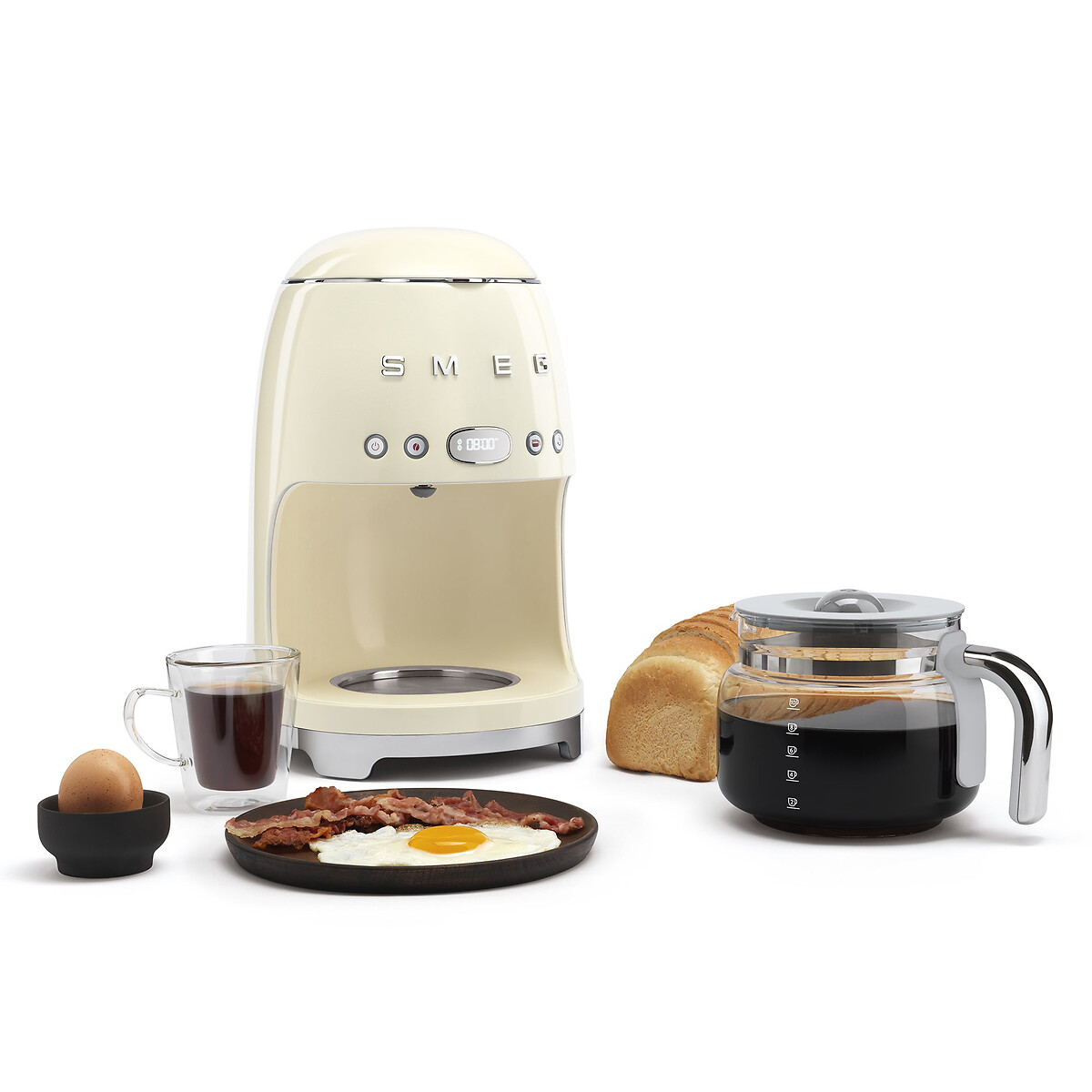 Machine à café filtre DCF02 crème brillant, SMEG