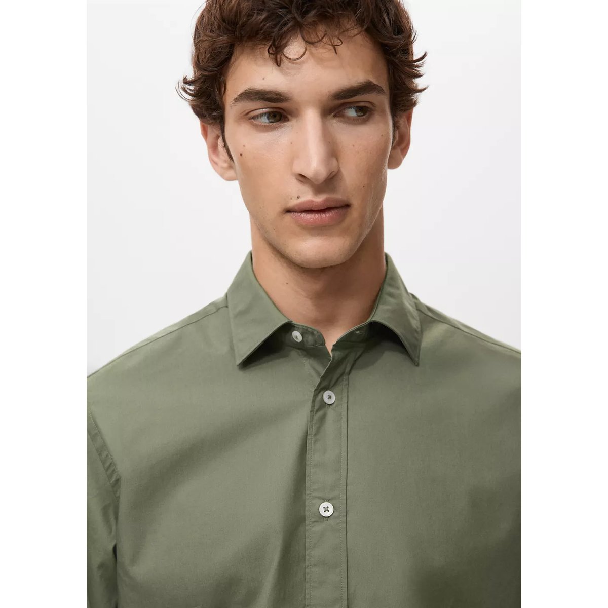 Chemise 100 % coton regular-fit kaki, MANGO MAN