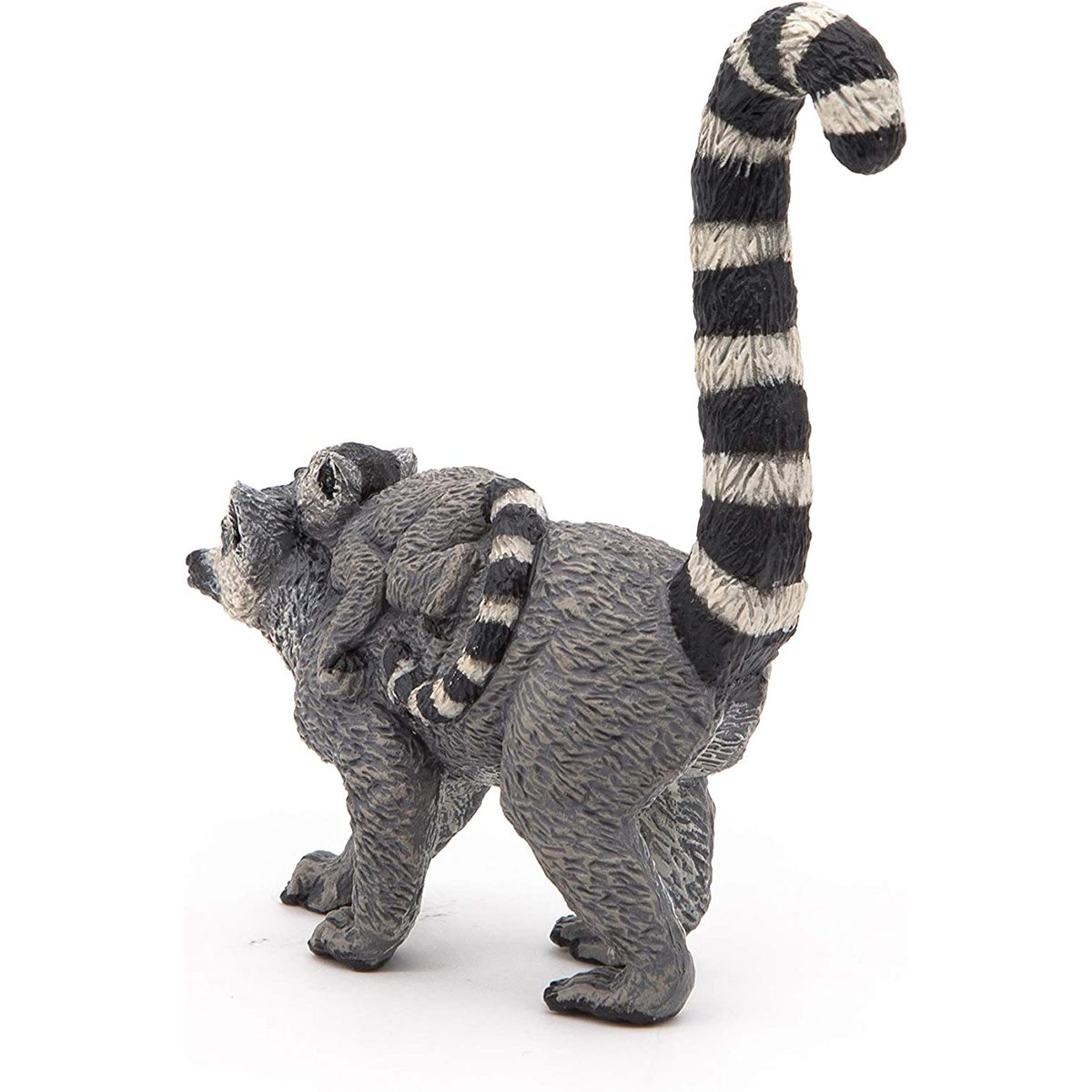 Figurine Lémurien et son bébé gris, PAPO