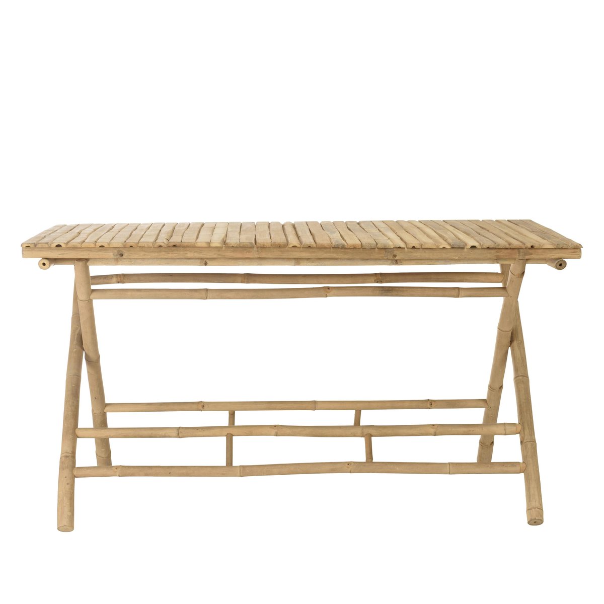 Table à manger pliante en bambou 140x70cm CALVIA bois naturel, PIER IMPORT