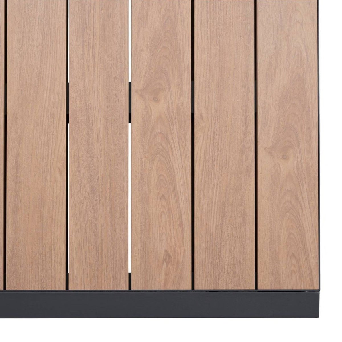 Table de jardin extensible 12 places en aluminium effet bois ÉVASION miel, HESPERIDE