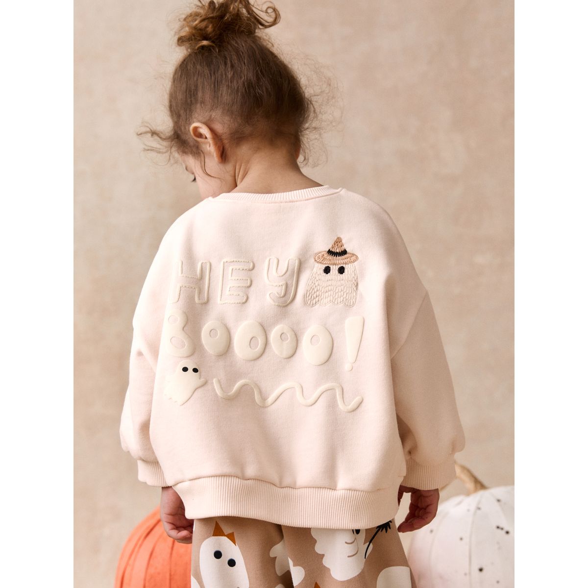 Ensemble sweat et pantalon bouffant beige ghost, NEXT