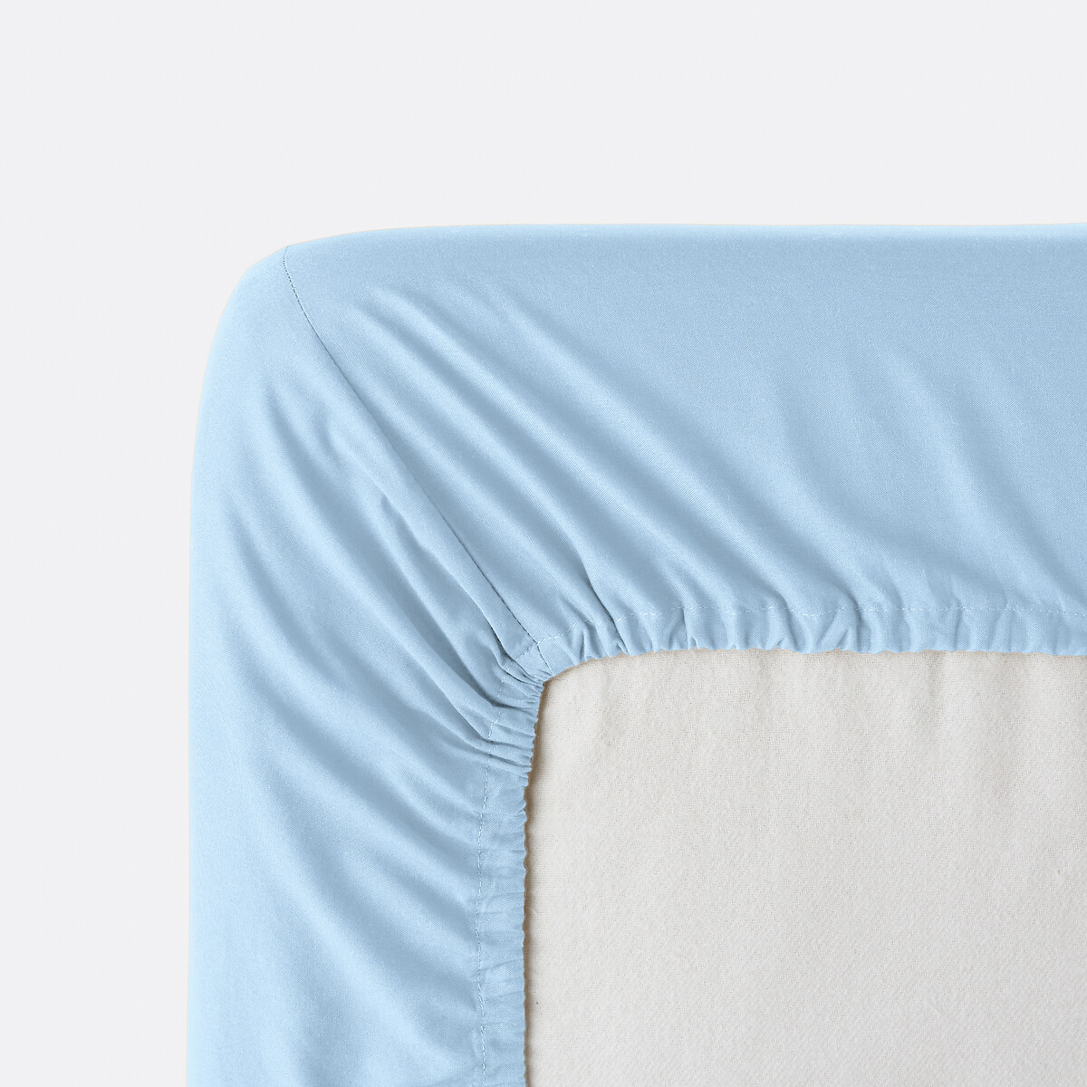 Fixleintuch Scenario aus vorgewaschener Baumwolle, Steg 30 cm pastelblau, LA REDOUTE INTERIEURS
