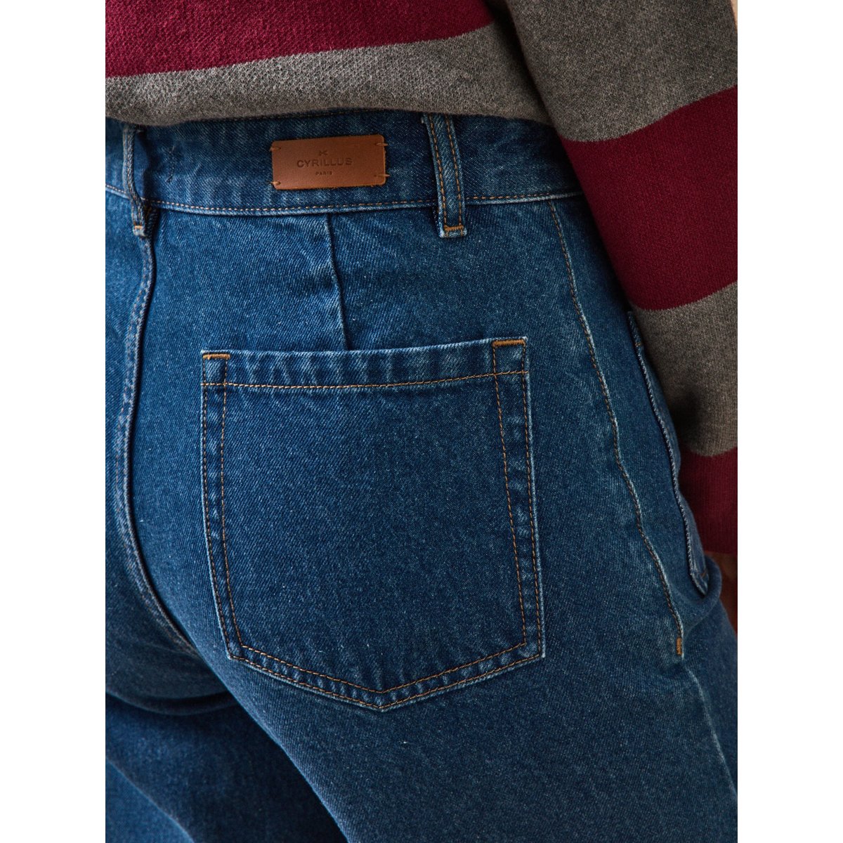 Jean flare  Suzanne coton biologique denim stone, CYRILLUS
