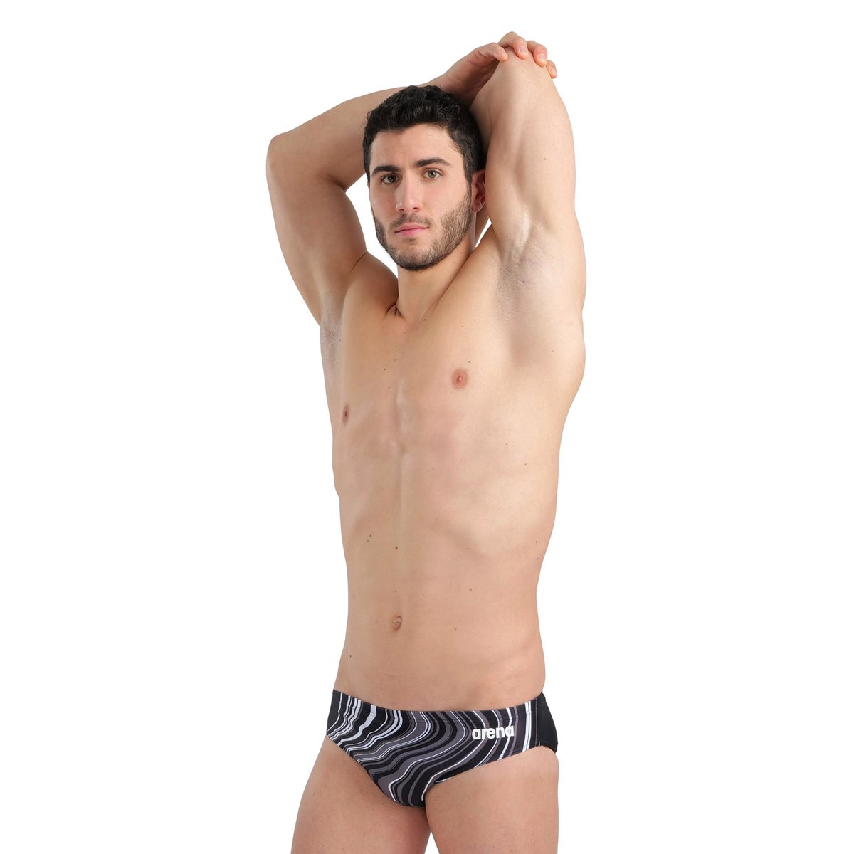 Slip de bain Marbled black-black multi, ARENA