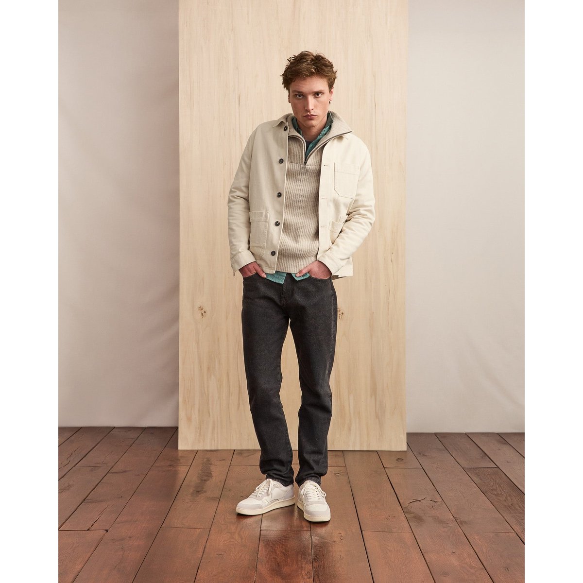 Veste coton GAVRE écru, FAGUO