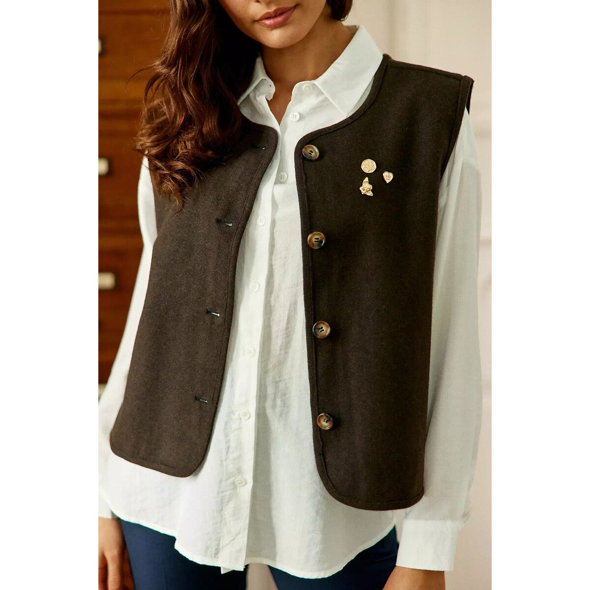Veste sans manches, réversible, VINKO marron, LA PETITE ETOILE