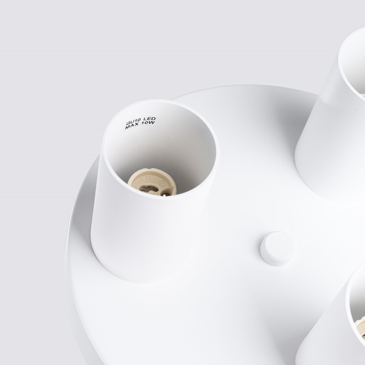 Plafonnier Acier Blanc GU10 3 Lagos blanc, EDEN