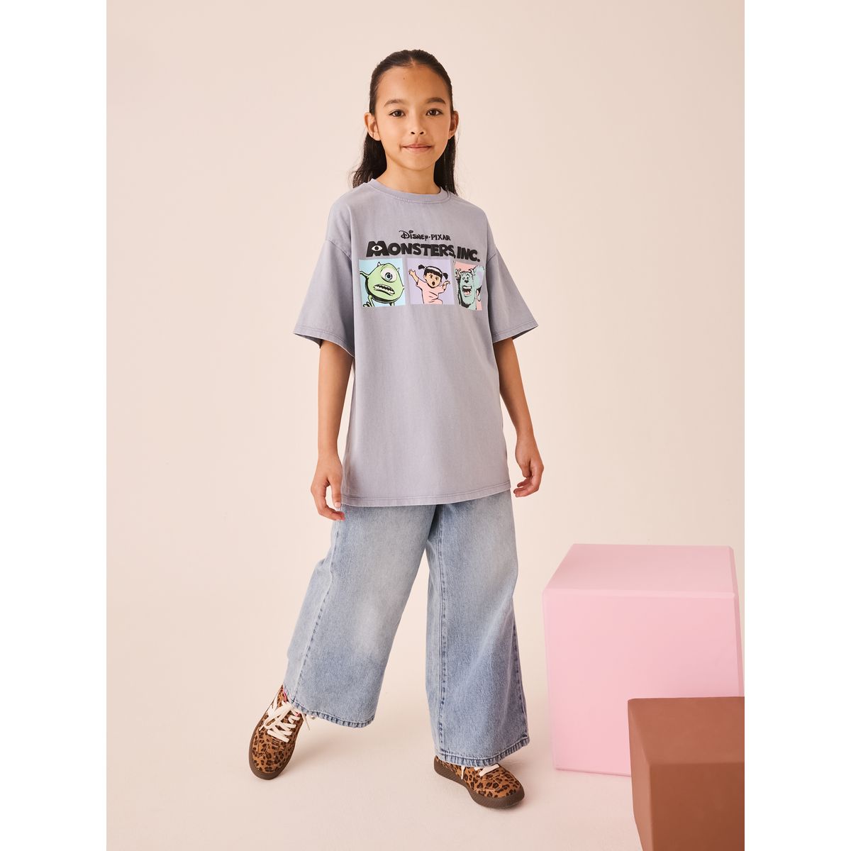 T-shirt oversize à motif charbon disney monstres et cie, NEXT
