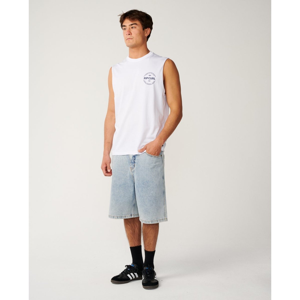 Débardeur STAPLE blanc, RIP CURL