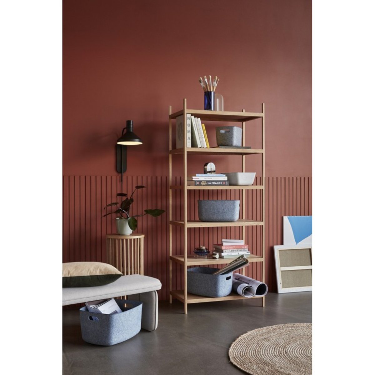 Table D'appoint Ronde Style Scandinave Bois bois clair, HUBSCH