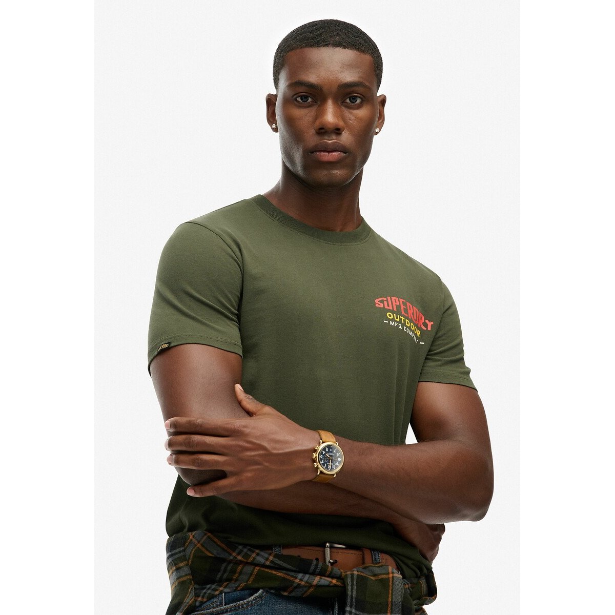 T-shirt Mountain Relaxed vert olive, SUPERDRY