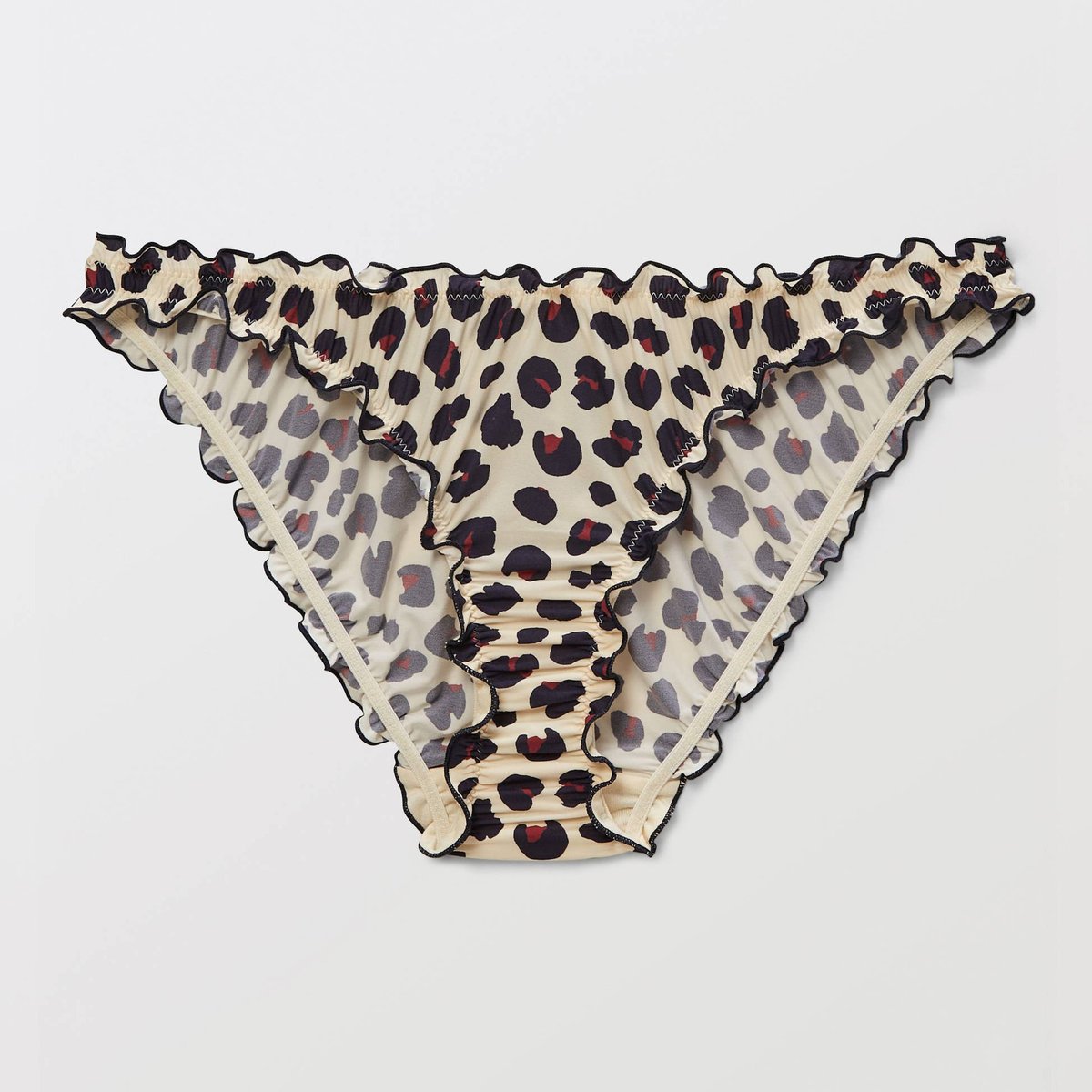 Culotte froufrou ZOE en microfibre imprimée ecru, MONOPRIX