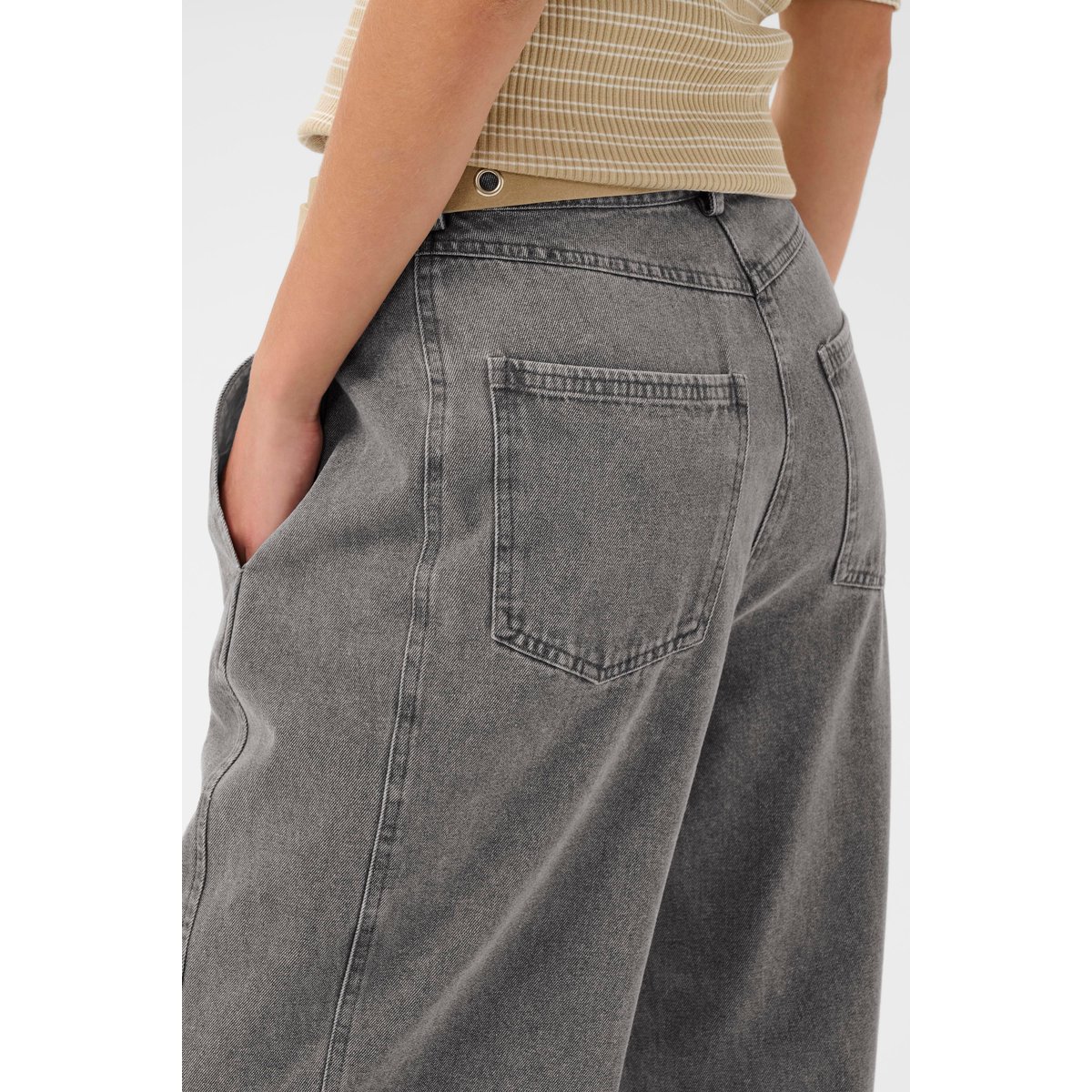 Jeans gris light grey denim, SOAKED IN LUXURY