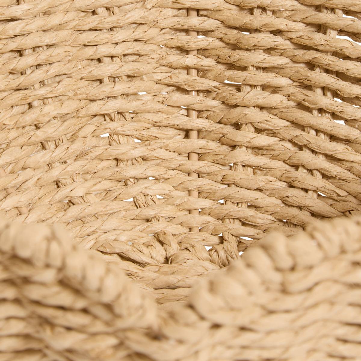 Coupe ronde en papier tressé CYRIELLE beige, ATMOSPHERA