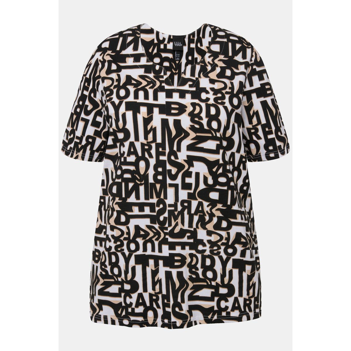 T-shirt motif lettrage champagne clair, ULLA POPKEN