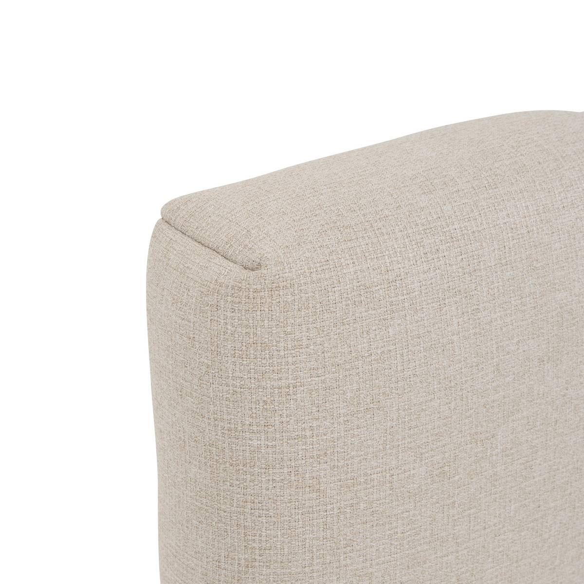 Tête de lit tissu capitonné WILM argile, ATMOSPHERA