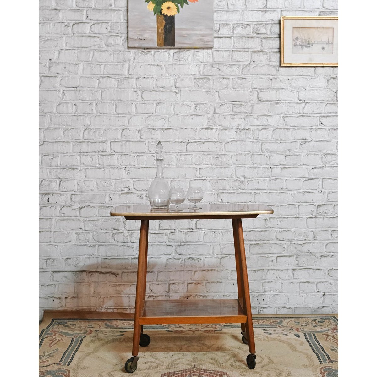 Desserte scandinave Anouk N°386 - Bon état bois clair, DEBONGOUT