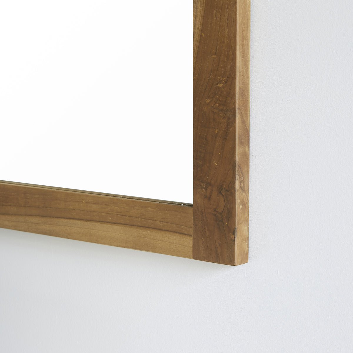 Miroir en teck massif rectangulaire 145x80 cm naturel, BERAH GETAH
