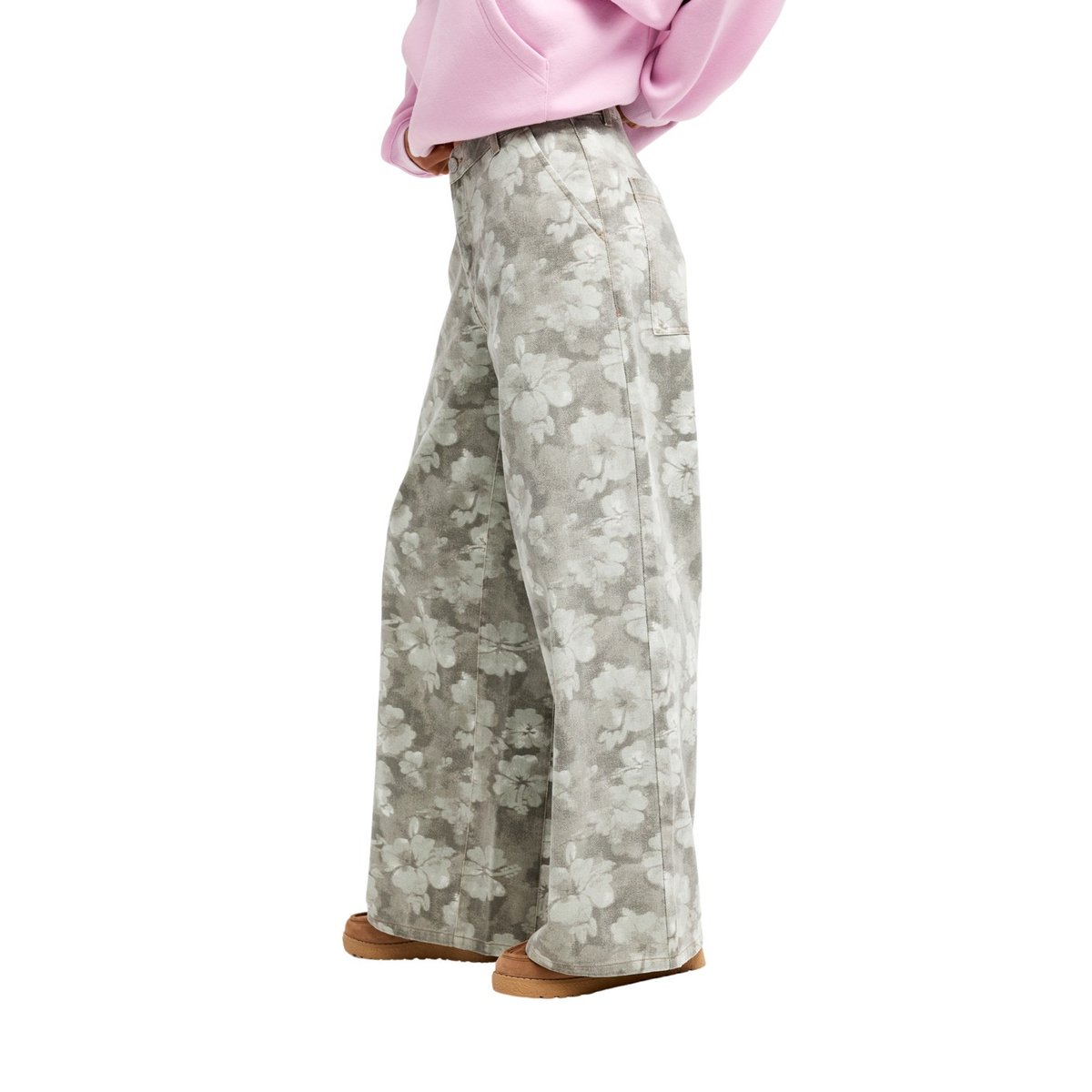 Pantalon camouflage ample OWN THE SPACE. vert oil green blurry, ROXY