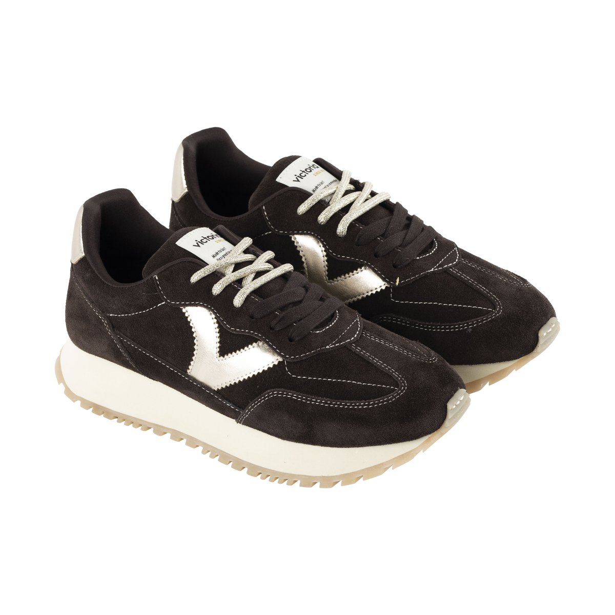 Basket Basse Cuir marron, VICTORIA