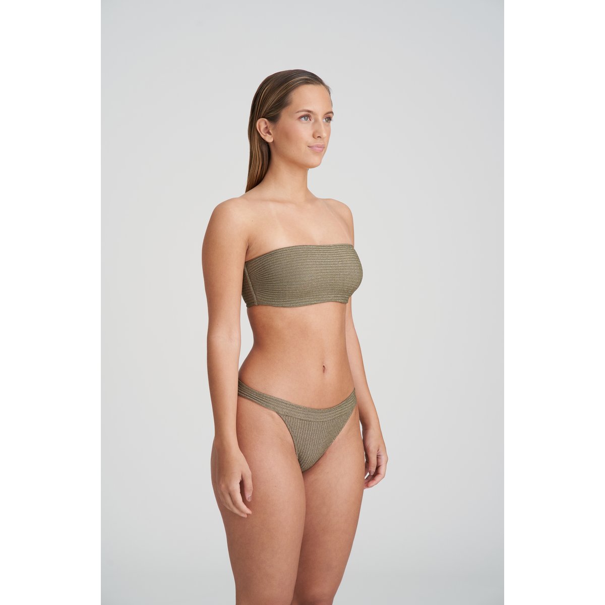 Haut de bikini bandeau rembourré TINJIS vert - golden olive, MARIE JO