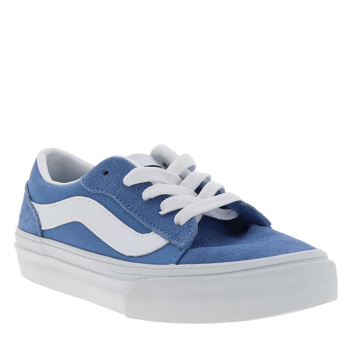 Baskets VERO LS cuir talon plat bleu, VANS